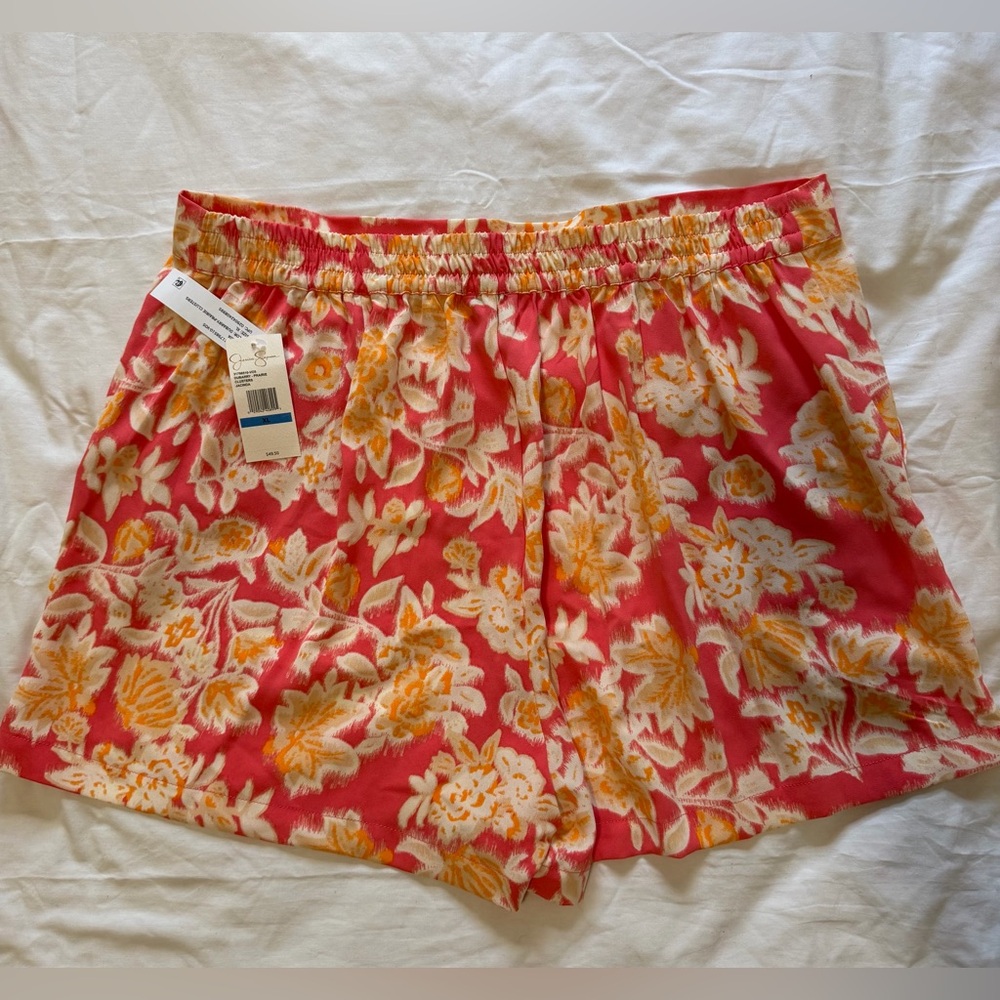 NWT JESSICA SIMPSON  Floral Print Shorts in Pink and Orange size XL